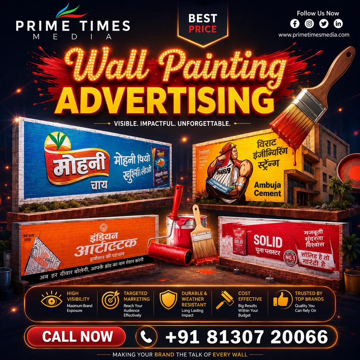 Wall pasting outdoor advertising work